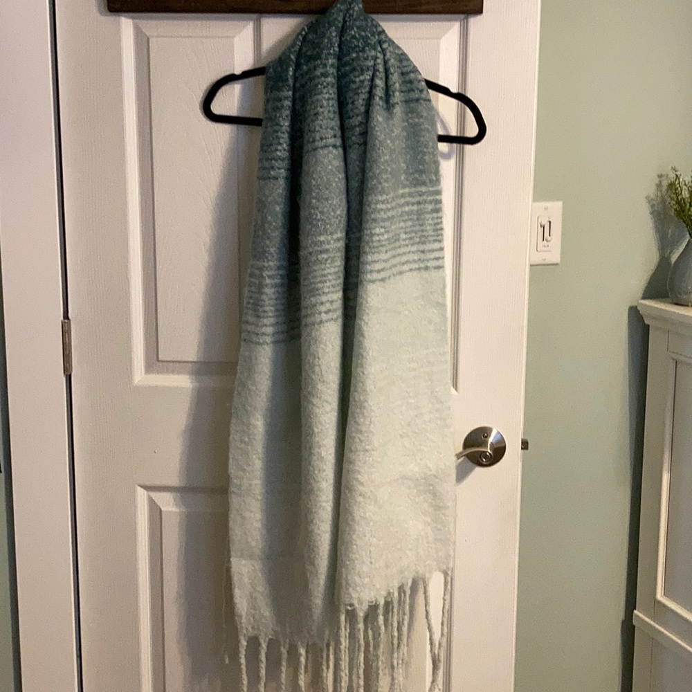 Teal ombré soft scarf
